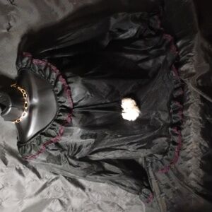 Vintage Black Ruffled Lingerie Top